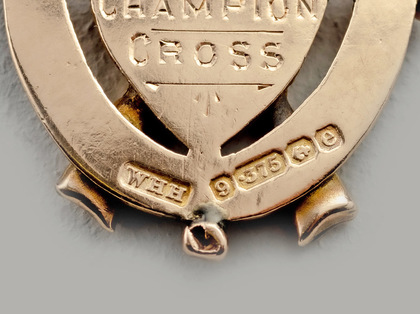 Border Rifles Kelso Gold Shooting Fob Medallion - Corporal J Bennie Do Or Die Champion Cross, Kings Own Scottish Borderers